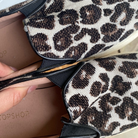 Topshop Leopard Print Canvas Slip On Fashion Sneakers Shoes Women EU 38 - Picture 6 of 17